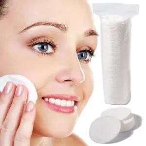 100pcs round cotton pads – makeup remover & skincare wipes